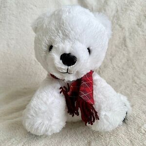 Target Animal Adventure 10” Polar Bear Cub Plush Red Scarf Winter Christmas Toy